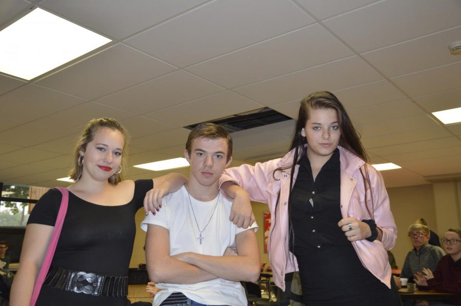 Greasers vs. Preps
pictured: Sophomore Brianna Wyma (left), Junior Bryce Pedroza (center), Junior Cheyenne Skime-Hooker (right) 